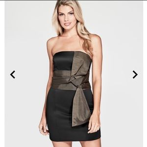 Black Marciano Dress With Green Bow